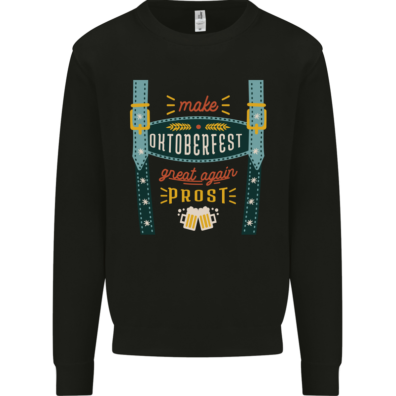 Make Oktoberfest Great Again Funny Beer Mens Sweatshirt Jumper Black