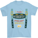 Make Oktoberfest Great Again Funny Beer Mens T-Shirt 100% Cotton Light Blue