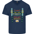 Make Oktoberfest Great Again Funny Beer Mens V-Neck Cotton T-Shirt Navy Blue