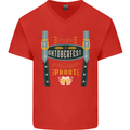 Make Oktoberfest Great Again Funny Beer Mens V-Neck Cotton T-Shirt Red