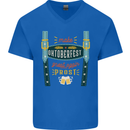 Make Oktoberfest Great Again Funny Beer Mens V-Neck Cotton T-Shirt Royal Blue
