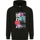 Make a Choice Love or Death Mens 80% Cotton Hoodie Black