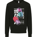 Make a Choice Love or Death Mens Sweatshirt Jumper Black