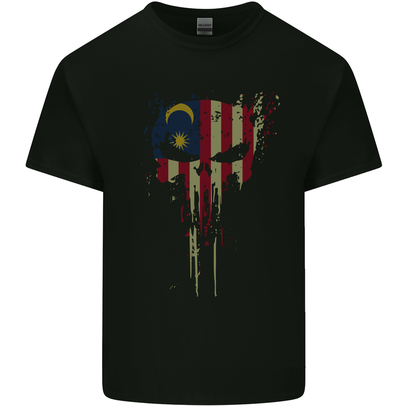 Malaysia Skull Gym Training Bodybuilding Kids T-Shirt Childrens Black