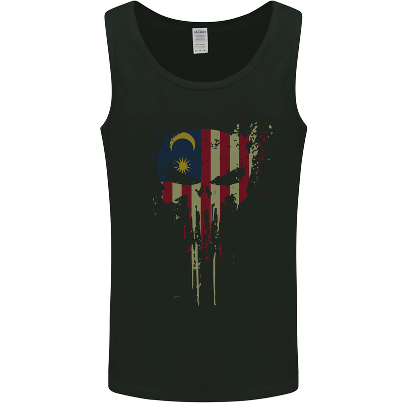 Malaysia Skull Gym Training Bodybuilding Mens Vest Tank Top Black