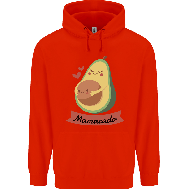 Mamacado New Baby Pregnancy Pregnant Childrens Kids Hoodie Bright Red