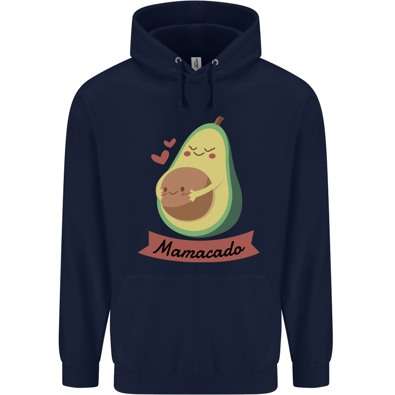 Mamacado New Baby Pregnancy Pregnant Childrens Kids Hoodie Navy Blue