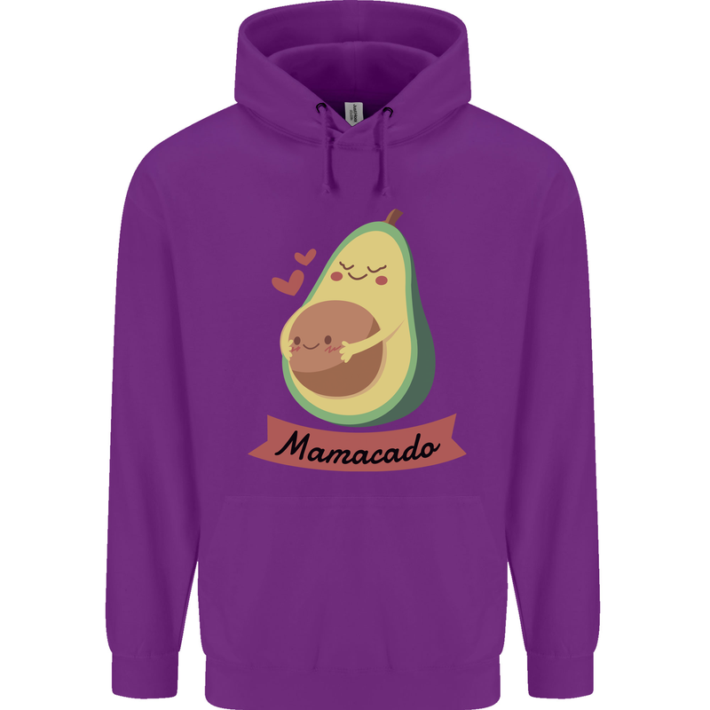 Mamacado New Baby Pregnancy Pregnant Childrens Kids Hoodie Purple