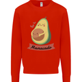 Mamacado New Baby Pregnancy Pregnant Kids Sweatshirt Jumper Bright Red