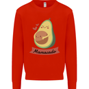 Mamacado New Baby Pregnancy Pregnant Kids Sweatshirt Jumper Bright Red