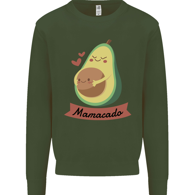 Mamacado New Baby Pregnancy Pregnant Kids Sweatshirt Jumper Forest Green