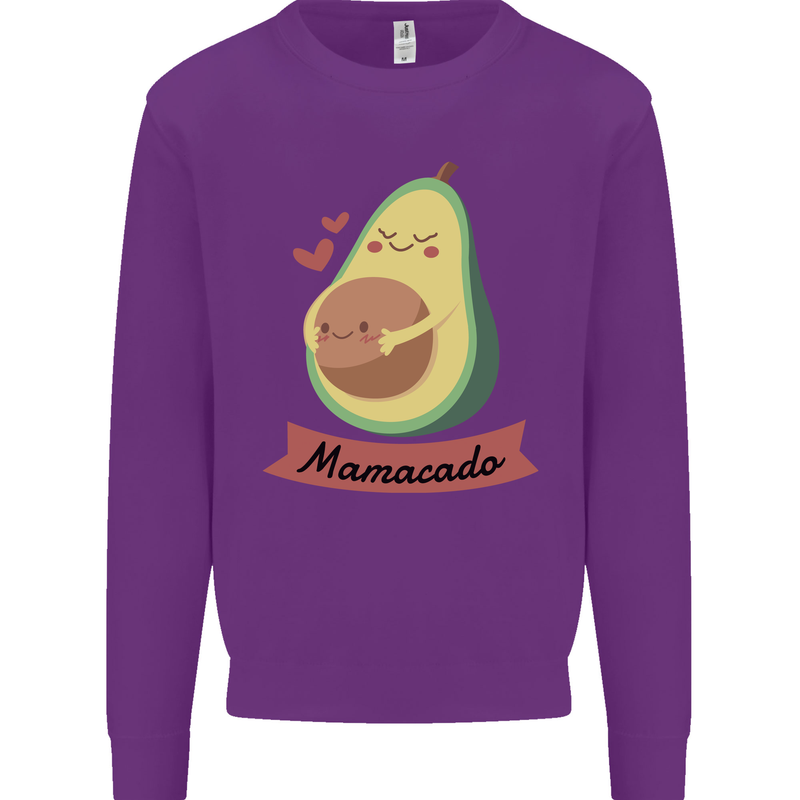 Mamacado New Baby Pregnancy Pregnant Kids Sweatshirt Jumper Purple