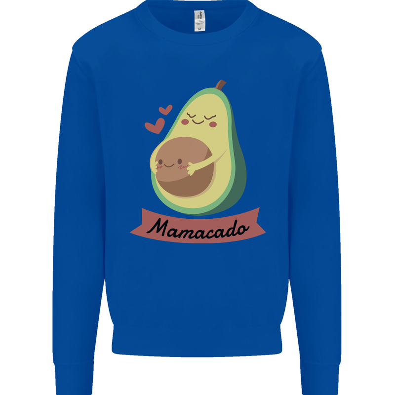 Mamacado New Baby Pregnancy Pregnant Kids Sweatshirt Jumper Royal Blue