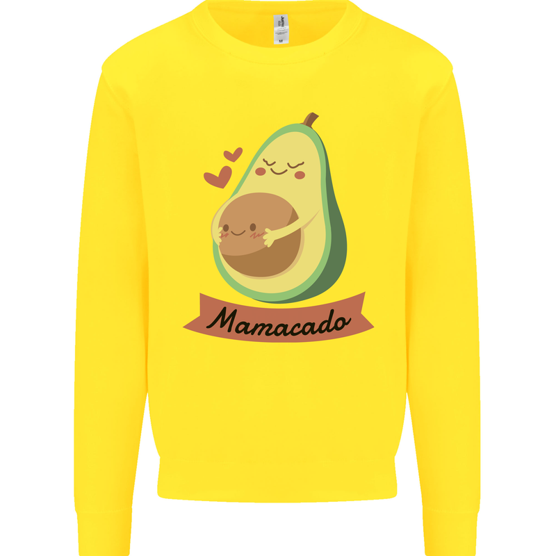 Mamacado New Baby Pregnancy Pregnant Kids Sweatshirt Jumper Yellow