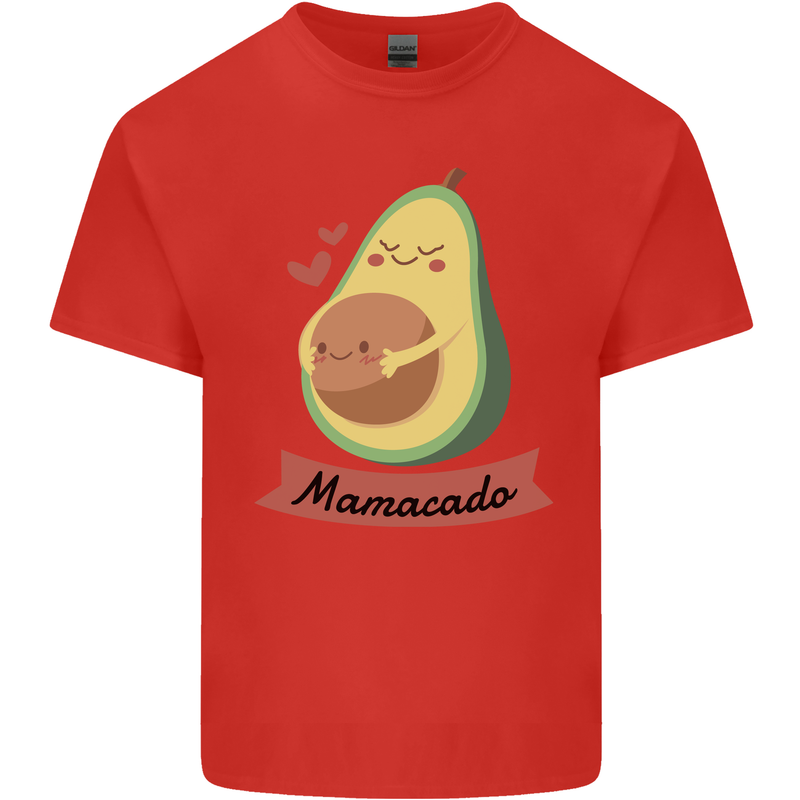 Mamacado New Baby Pregnancy Pregnant Kids T-Shirt Childrens Red