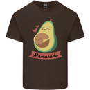 Mamacado New Baby Pregnancy Pregnant Mens Cotton T-Shirt Tee Top Dark Chocolate