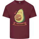 Mamacado New Baby Pregnancy Pregnant Mens Cotton T-Shirt Tee Top Maroon