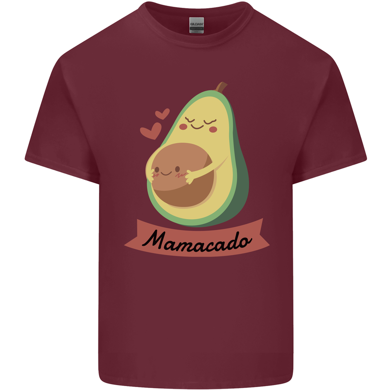 Mamacado New Baby Pregnancy Pregnant Mens Cotton T-Shirt Tee Top Maroon
