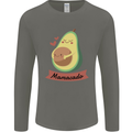 Mamacado New Baby Pregnancy Pregnant Mens Long Sleeve T-Shirt Charcoal