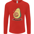 Mamacado New Baby Pregnancy Pregnant Mens Long Sleeve T-Shirt Red