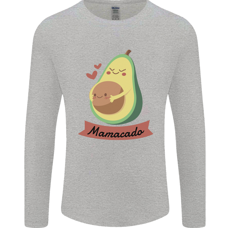 Mamacado New Baby Pregnancy Pregnant Mens Long Sleeve T-Shirt Sports Grey