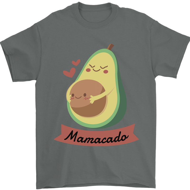 Mamacado New Baby Pregnancy Pregnant Mens T-Shirt 100% Cotton Charcoal