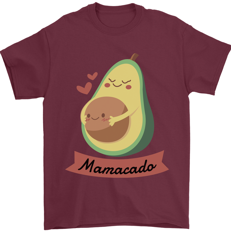 Mamacado New Baby Pregnancy Pregnant Mens T-Shirt 100% Cotton Maroon