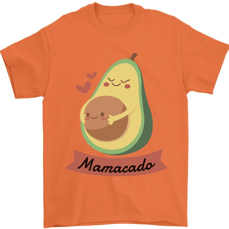 Mamacado New Baby Pregnancy Pregnant Mens T-Shirt 100% Cotton Orange