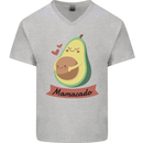 Mamacado New Baby Pregnancy Pregnant Mens V-Neck Cotton T-Shirt Sports Grey
