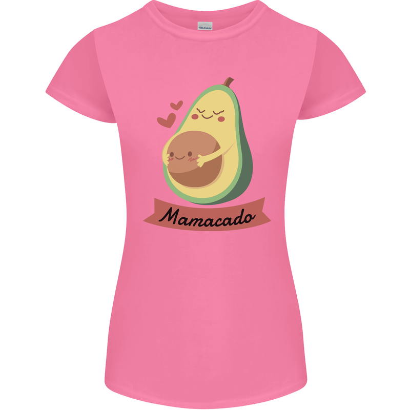 Mamacado New Baby Pregnancy Pregnant Womens Petite Cut T-Shirt Azalea