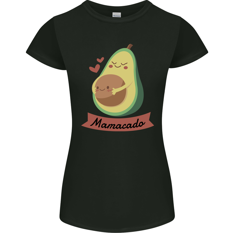 Mamacado New Baby Pregnancy Pregnant Womens Petite Cut T-Shirt Black