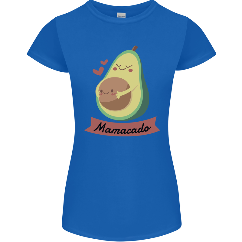 Mamacado New Baby Pregnancy Pregnant Womens Petite Cut T-Shirt Royal Blue