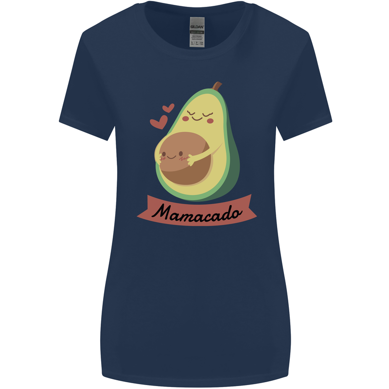 Mamacado New Baby Pregnancy Pregnant Womens Wider Cut T-Shirt Navy Blue
