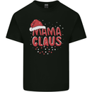 Mamma Claus Funny Xmas Mum Mummy Mens Cotton T-Shirt Tee Top Black