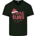 Mamma Claus Funny Xmas Mum Mummy Mens V-Neck Cotton T-Shirt Black