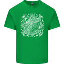 Mandala Art Swan Mens Cotton T-Shirt Tee Top Irish Green