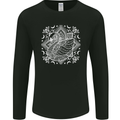 Mandala Art Swan Mens Long Sleeve T-Shirt Black