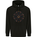 Mandala Flowers Gothic Goth Childrens Kids Hoodie Black