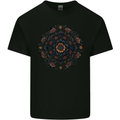 Mandala Flowers Gothic Goth Kids T-Shirt Childrens Black
