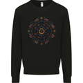 Mandala Flowers Gothic Goth Mens Sweatshirt Jumper Black