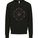 Mandala Flowers Gothic Goth Mens Sweatshirt Jumper Black