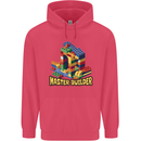 Master Builder Bricklayer Bricky Building Blocks Childrens Kids Hoodie Heliconia