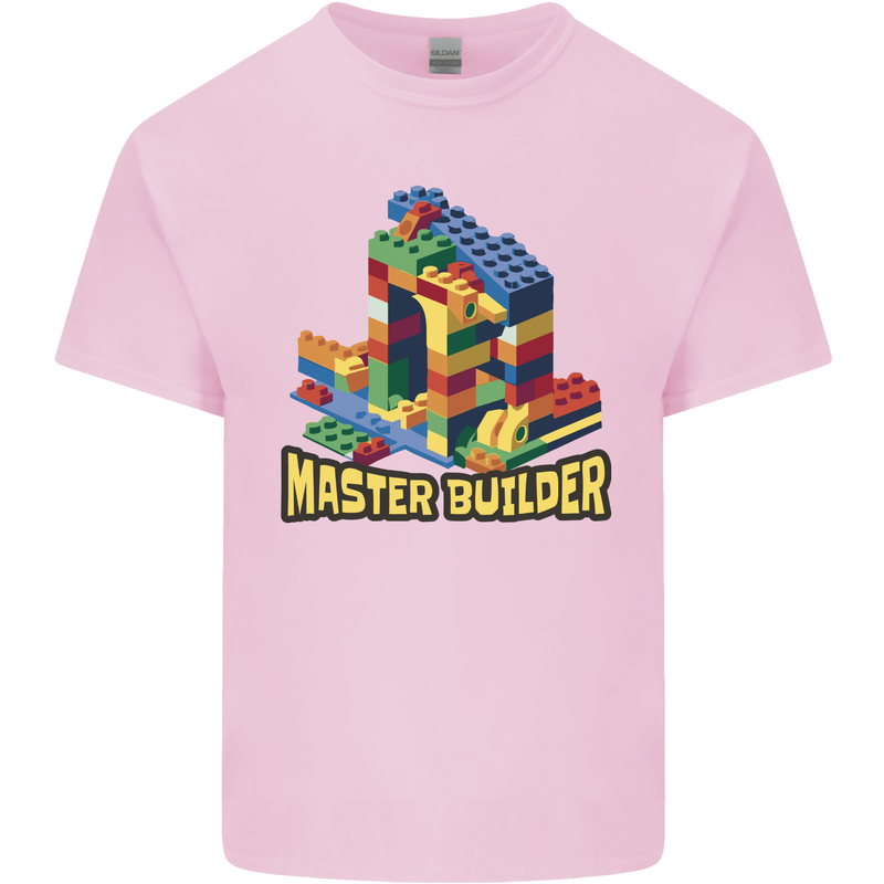 Master Builder Bricklayer Bricky Building Blocks Kids T-Shirt Childrens Light Pink