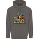 Master Builder Bricklayer Bricky Building Blocks Mens 80% Cotton Hoodie Charcoal