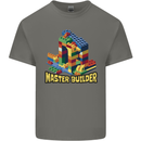 Master Builder Bricklayer Bricky Building Blocks Mens Cotton T-Shirt Tee Top Charcoal