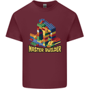 Master Builder Bricklayer Bricky Building Blocks Mens Cotton T-Shirt Tee Top Maroon