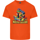 Master Builder Bricklayer Bricky Building Blocks Mens Cotton T-Shirt Tee Top Orange