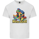 Master Builder Bricklayer Bricky Building Blocks Mens Cotton T-Shirt Tee Top White