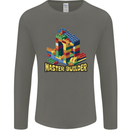 Master Builder Bricklayer Bricky Building Blocks Mens Long Sleeve T-Shirt Charcoal