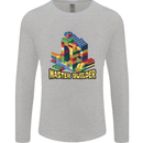 Master Builder Bricklayer Bricky Building Blocks Mens Long Sleeve T-Shirt Sports Grey